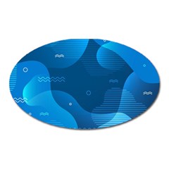 Abstract Classic Blue Background Oval Magnet by Ndabl3x