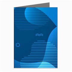 Abstract Classic Blue Background Greeting Cards (pkg Of 8) by Ndabl3x