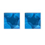 Abstract Classic Blue Background Cufflinks (Square) Front(Pair)