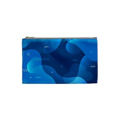 Abstract Classic Blue Background Cosmetic Bag (small) by Ndabl3x