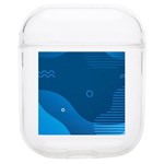 Abstract Classic Blue Background Soft TPU AirPods 1/2 Case Front