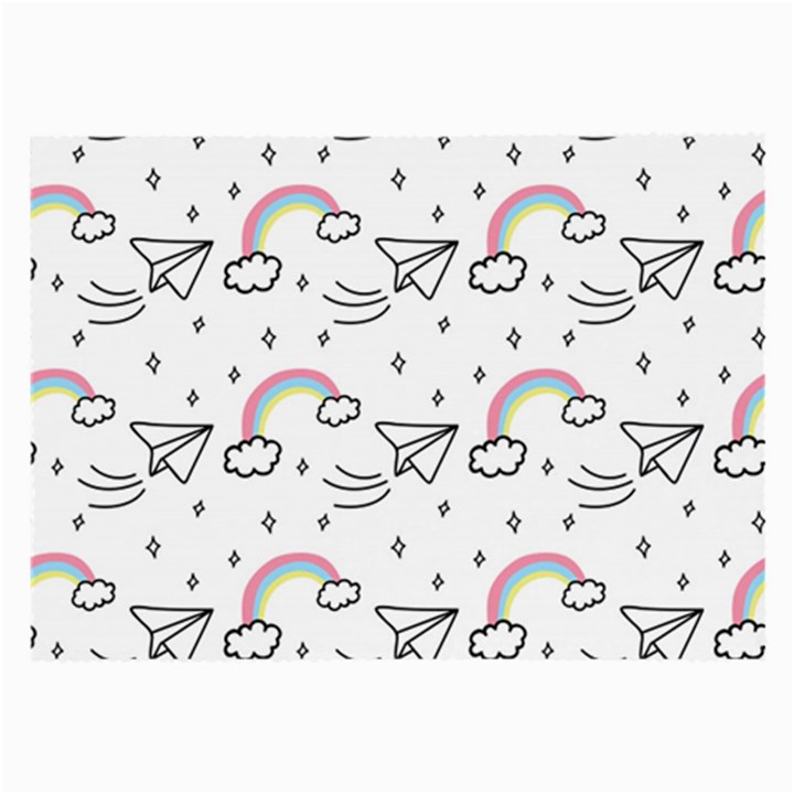 Cute Art Print Pattern Large Glasses Cloth (2 Sides)