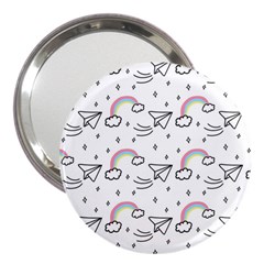 Cute Art Print Pattern 3  Handbag Mirrors by Ndabl3x