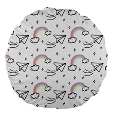 Cute Art Print Pattern Large 18  Premium Round Cushions by Ndabl3x