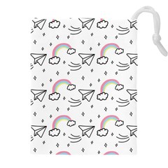 Cute Art Print Pattern Drawstring Pouch (5xl) by Ndabl3x