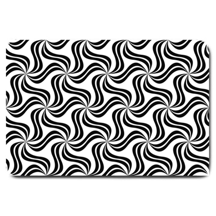 Soft Pattern Repeat Monochrome Large Doormat