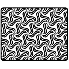 Soft Pattern Repeat Monochrome Two Sides Fleece Blanket (medium) by Ravend