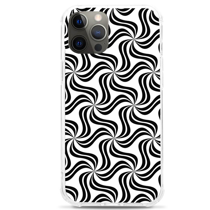 Soft Pattern Repeat Monochrome iPhone 12 Pro max TPU UV Print Case