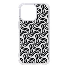 Soft Pattern Repeat Monochrome Iphone 13 Pro Tpu Uv Print Case by Ravend