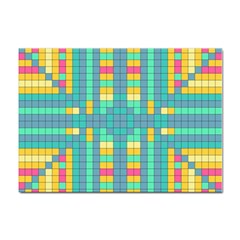 Checkerboard Squares Abstract Art Sticker A4 (100 Pack) by Ravend