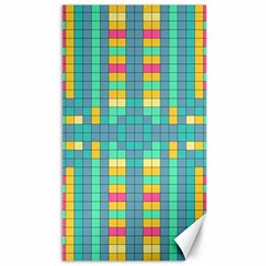 Checkerboard Squares Abstract Art Canvas 40  X 72  by Ravend