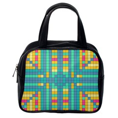 Checkerboard Squares Abstract Art Classic Handbag (one Side) by Ravend