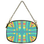 Checkerboard Squares Abstract Art Chain Purse (One Side) Front