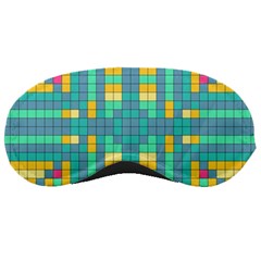 Checkerboard Squares Abstract Art Sleep Mask by Ravend