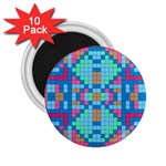 Checkerboard Square Abstract 2.25  Magnets (10 pack)  Front