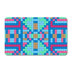 Checkerboard Square Abstract Magnet (rectangular) by Ravend