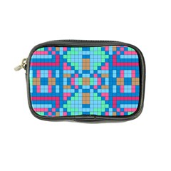 Checkerboard Square Abstract Coin Purse by Ravend