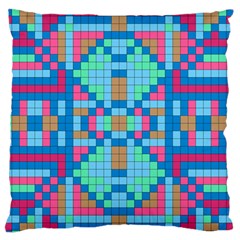 Checkerboard Square Abstract Standard Premium Plush Fleece Cushion Case (two Sides) by Ravend