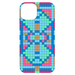 Checkerboard Square Abstract Iphone 14 Black Uv Print Case by Ravend