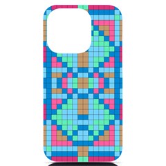 Checkerboard Square Abstract Iphone 14 Pro Black Uv Print Case by Ravend