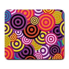 Abstract Circles Background Retro Large Mousepad by Ravend