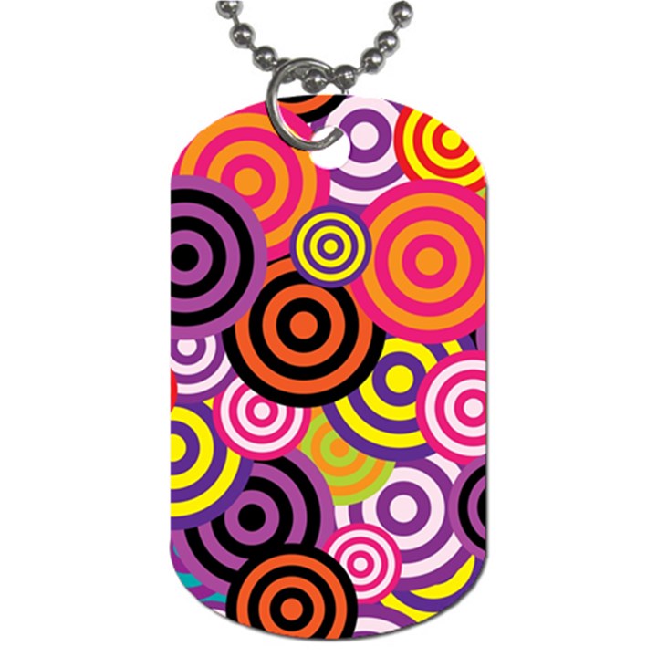 Abstract Circles Background Retro Dog Tag (One Side)