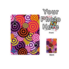 Abstract Circles Background Retro Playing Cards 54 Designs (Mini)