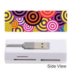 Abstract Circles Background Retro Memory Card Reader (Stick)