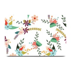 Floral Backdrop Pattern Flower Plate Mats