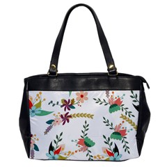 Floral Backdrop Pattern Flower Oversize Office Handbag by Ravend