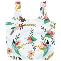 Floral Backdrop Pattern Flower Full Print Recycle Bag (xxl) by Ravend