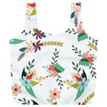 Floral Backdrop Pattern Flower Full Print Recycle Bag (XXL) Front