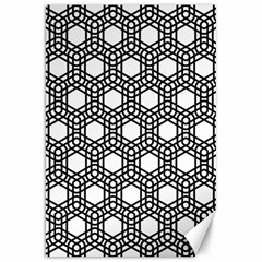 Geometric Floral Curved Shape Motif Canvas 20  x 30 