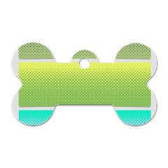 Pattern Banner Background Dot Set Dog Tag Bone (two Sides)