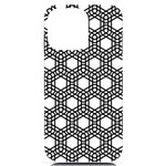 Geometric Floral Curved Shape Motif iPhone 14 Pro Max Black UV Print Case Front