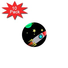 Planet Rocket Space Stars 1  Mini Magnet (10 Pack) 