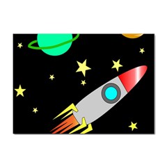 Planet Rocket Space Stars Sticker A4 (10 Pack)