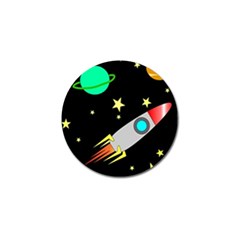 Planet Rocket Space Stars Golf Ball Marker (4 Pack)