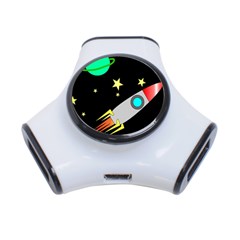 Planet Rocket Space Stars 3-port Usb Hub