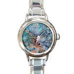 Abstract delta Round Italian Charm Watch Front