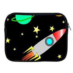 Planet Rocket Space Stars Apple Ipad 2/3/4 Zipper Cases