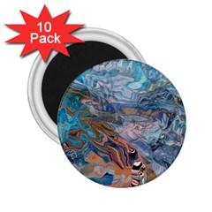 Abstract Delta 2 25  Magnets (10 Pack)  by kaleidomarblingart