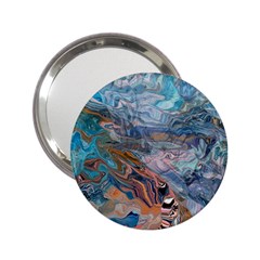 Abstract Delta 2 25  Handbag Mirrors by kaleidomarblingart