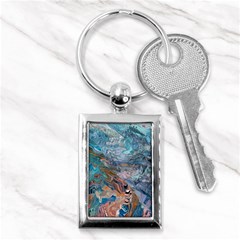 Abstract Delta Key Chain (rectangle) by kaleidomarblingart