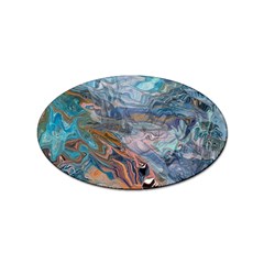 Abstract Delta Sticker (oval) by kaleidomarblingart