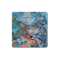 Abstract Delta Square Magnet by kaleidomarblingart