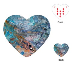 Abstract Delta Playing Cards Single Design (heart) by kaleidomarblingart