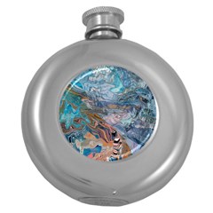 Abstract delta Round Hip Flask (5 oz)