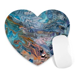 Abstract Delta Heart Mousepad by kaleidomarblingart