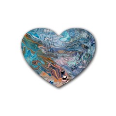 Abstract delta Rubber Heart Coaster (4 pack)